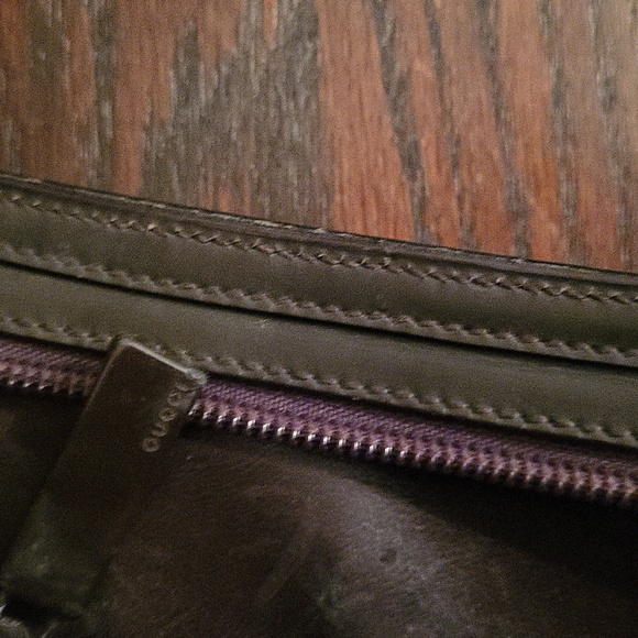 Gucci Black Leather Shoulder Bag Rehab - Picture 8 of 10